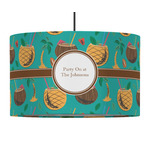 Coconut Drinks 12" Drum Pendant Lamp - Fabric (Personalized)