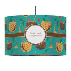 Coconut Drinks 12" Drum Pendant Lamp - Fabric (Personalized)