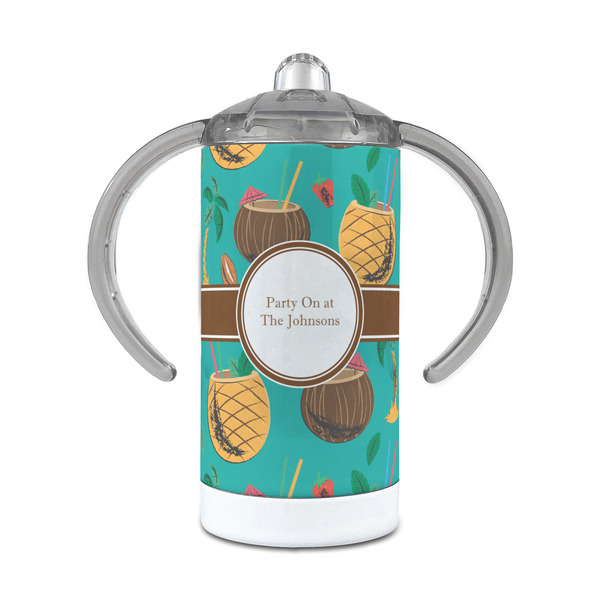 Custom Coconut Drinks 12 oz Stainless Steel Sippy Cup (Personalized)