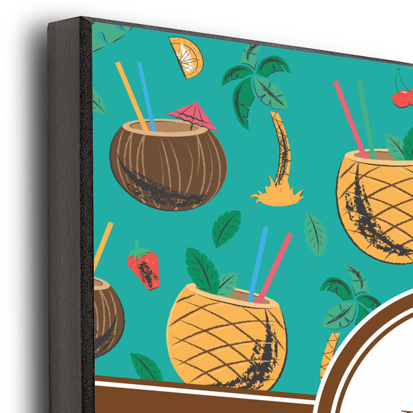 Coconut Drinks 12x12 Wood Print - Closeup