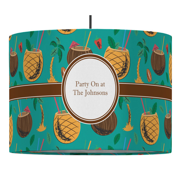 Custom Coconut Drinks 16" Drum Pendant Lamp - Fabric (Personalized)