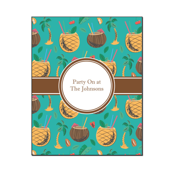 Custom Coconut Drinks Wood Print - 16x20 (Personalized)