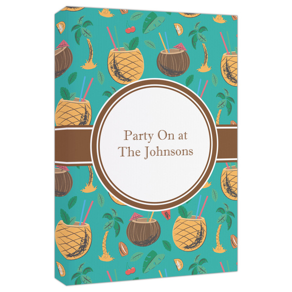 Custom Coconut Drinks Canvas Print - 20x30 (Personalized)