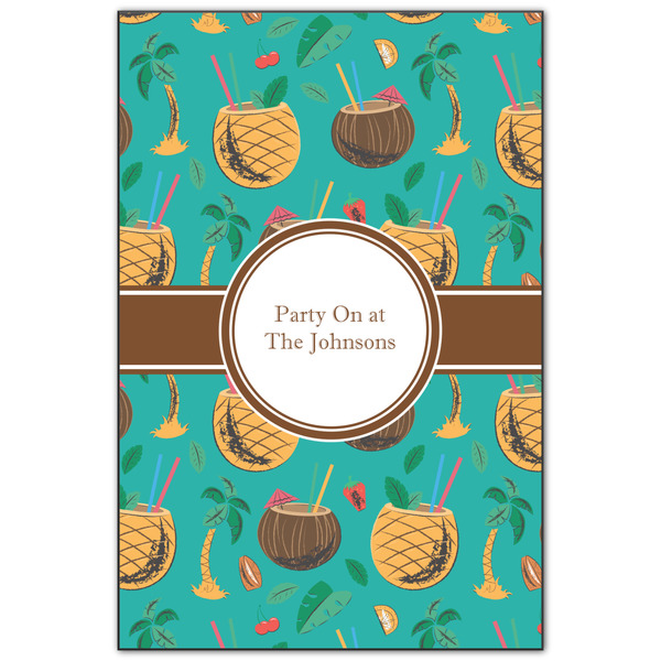 Custom Coconut Drinks Wood Print - 20x30 (Personalized)