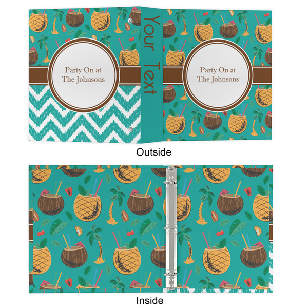 Coconut Drinks 3 Ring Binders - Full Wrap - 1" - APPROVAL
