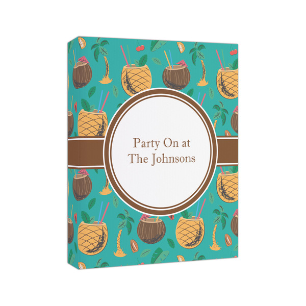 Coconut Drinks 8x10 - Canvas Print - Angled View