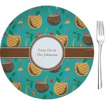 Coconut Drinks 8" Glass Appetizer / Dessert Plates - Single or Set (Personalized)