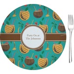 Coconut Drinks 8" Glass Appetizer / Dessert Plates - Single or Set (Personalized)