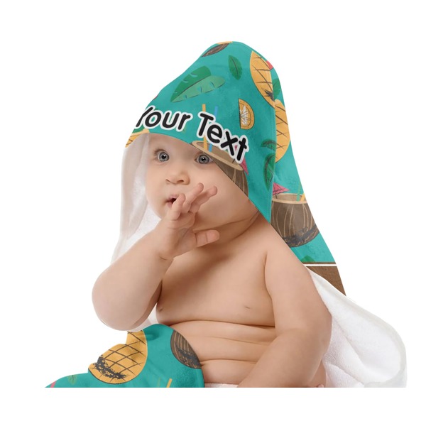 Coconut Drinks Baby Hooded Towel on Child