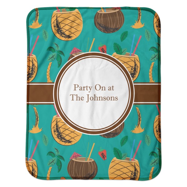 Coconut Drinks Baby Sherpa Blanket - Flat