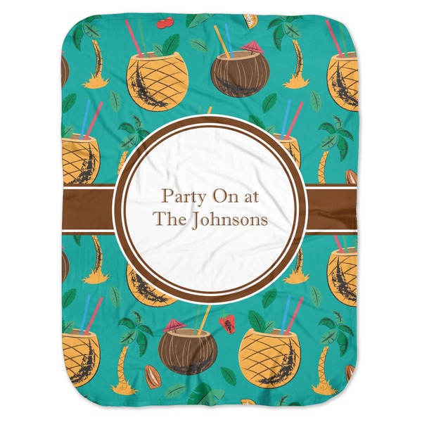 Custom Coconut Drinks Baby Swaddling Blanket (Personalized)