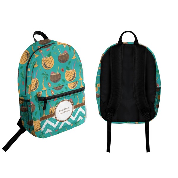 Coconut Drinks Backpack front and back - Apvl
