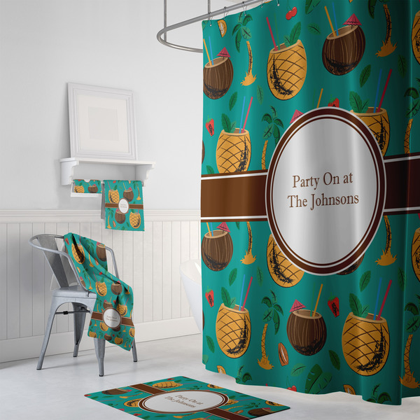 Coconut Drinks Bath Towel Sets - 3-piece - In Context