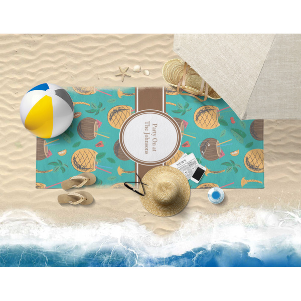 Coconut Drinks Beach Towel Lifestyle