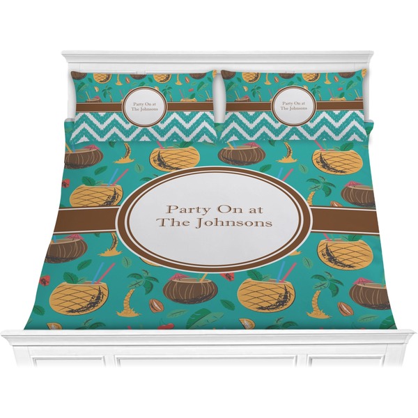 Custom Coconut Drinks Comforter Set - King (Personalized)