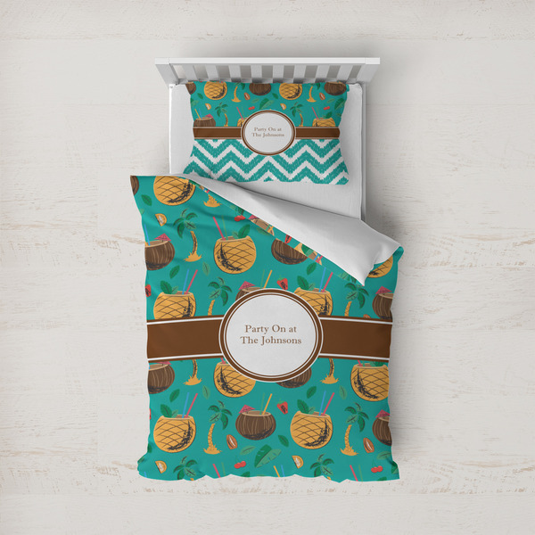 Custom Coconut Drinks Duvet Cover Set - Twin (Personalized)