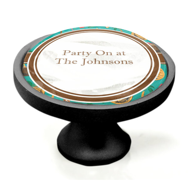 Coconut Drinks Black Custom Cabinet Knob (Side)