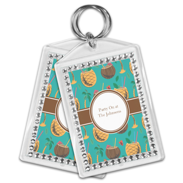 Coconut Drinks Bling Keychain - MAIN