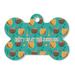 Coconut Drinks Bone Shaped Dog ID Tag (Personalized)