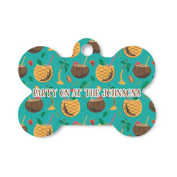 Coconut Drinks Bone Shaped Dog ID Tag - Small (Personalized)