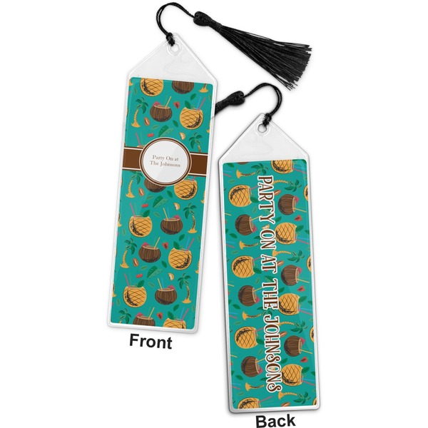 Coconut Drinks Bookmark with tassel - Front and Back