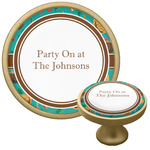 Coconut Drinks Cabinet Knob - Gold (Personalized)