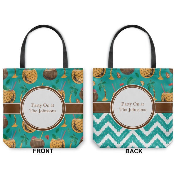Coconut Drinks Canvas Tote - Front and Back
