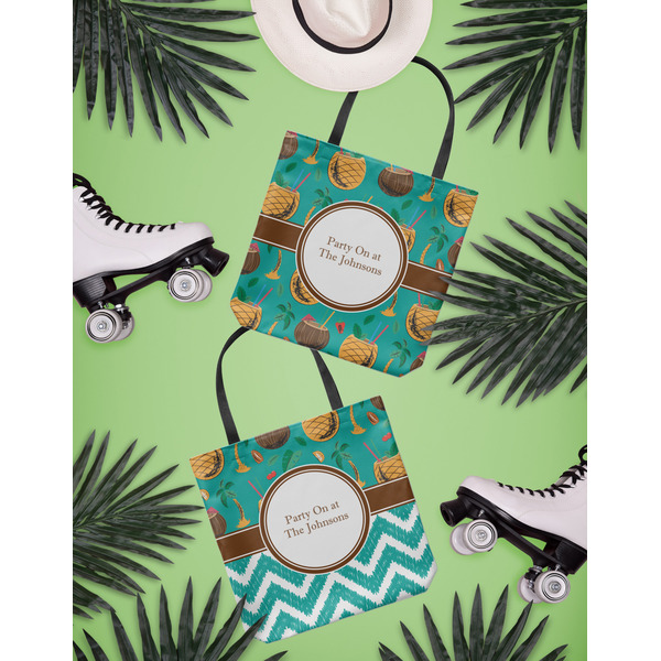 Coconut Drinks Canvas Tote Lifestyle Front and Back