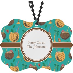 Coconut Drinks Rear View Mirror Charm (Personalized)