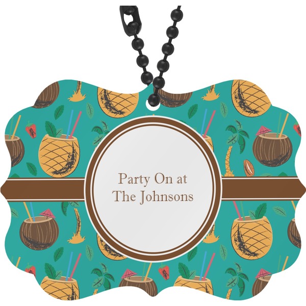 Custom Coconut Drinks Rear View Mirror Charm (Personalized)
