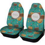 Coconut Drinks Car Seat Covers (Set of Two) (Personalized)