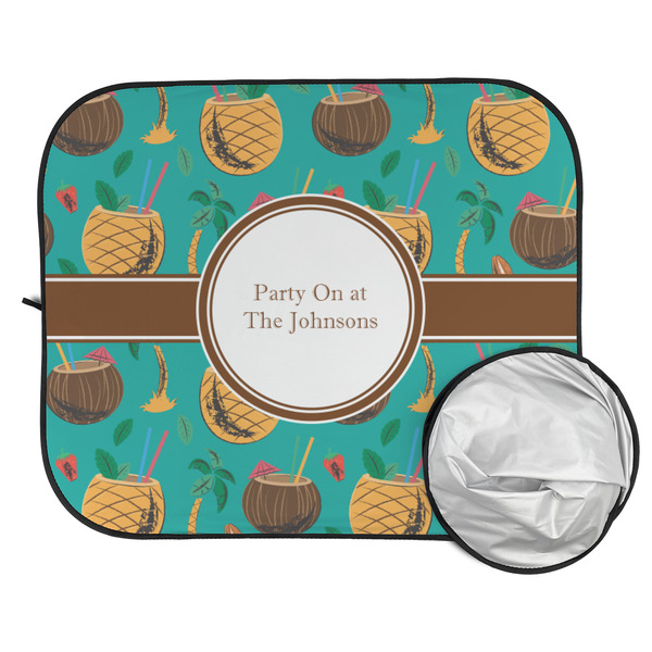 Coconut Drinks Car Sun Shades - FOLDED & UNFOLDED