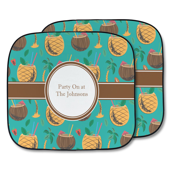 Custom Coconut Drinks Car Sun Shade - Two Piece (Personalized)