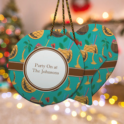 Coconut Drinks Ceramic Ornament w/ Name or Text