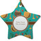 Coconut Drinks Ceramic Flat Ornament - Star (Front)