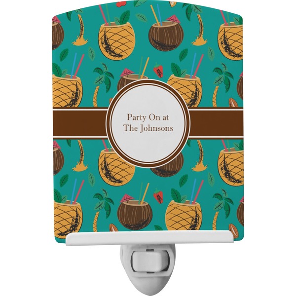 Custom Coconut Drinks Ceramic Night Light (Personalized)