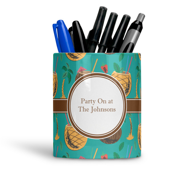 Custom Coconut Drinks Ceramic Pen Holder