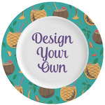 Coconut Drinks Ceramic Dinner Plates (Set of 4) (Personalized)