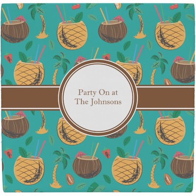 Coconut Drinks Ceramic Tile Hot Pad (Personalized)