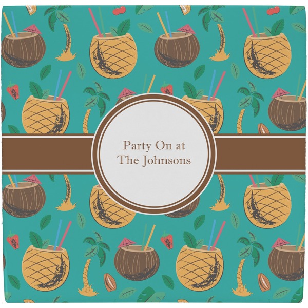 Custom Coconut Drinks Ceramic Tile Hot Pad (Personalized)