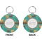 Coconut Drinks Circle Keychain (Front + Back)