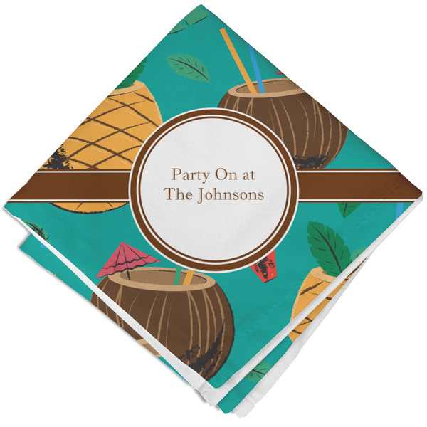 Coconut Drinks Cloth Napkins - Personalized Lunch (Folded Four Corners)