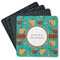 Coconut Drinks Square Rubber Backed Coasters - Set of 4 (Personalized)