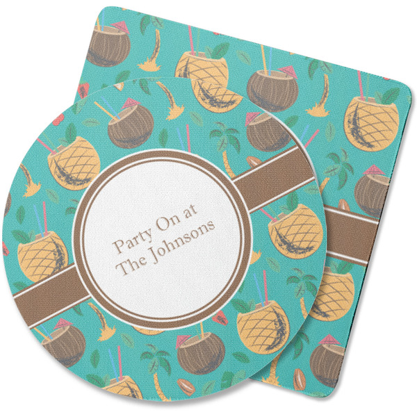 Custom Coconut Drinks Rubber Backed Coaster (Personalized)
