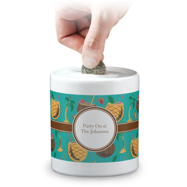 Custom Coconut Drinks Coin Bank (Personalized)
