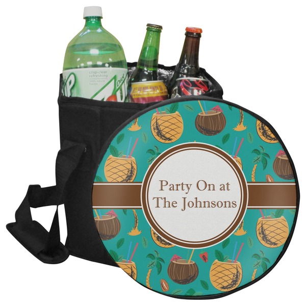 Custom Coconut Drinks Collapsible Cooler & Seat (Personalized)