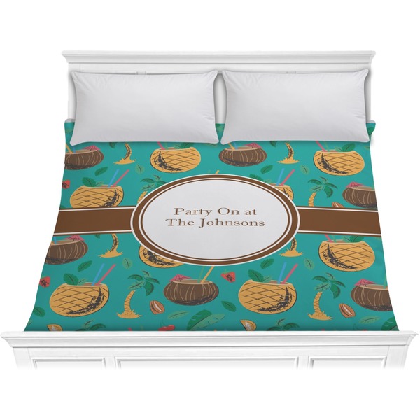 Custom Coconut Drinks Comforter - King (Personalized)