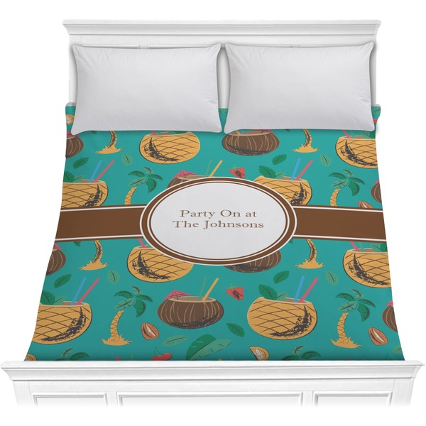 Custom Coconut Drinks Comforter - Full / Queen (Personalized)