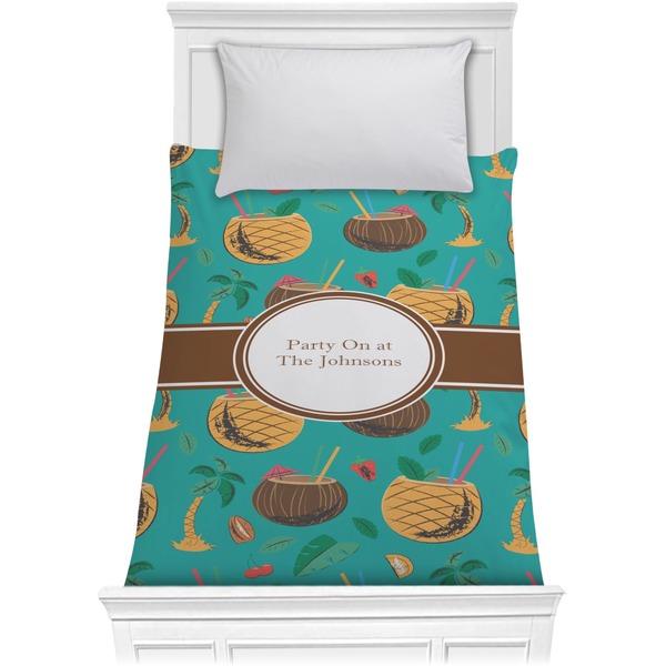 Custom Coconut Drinks Comforter - Twin (Personalized)