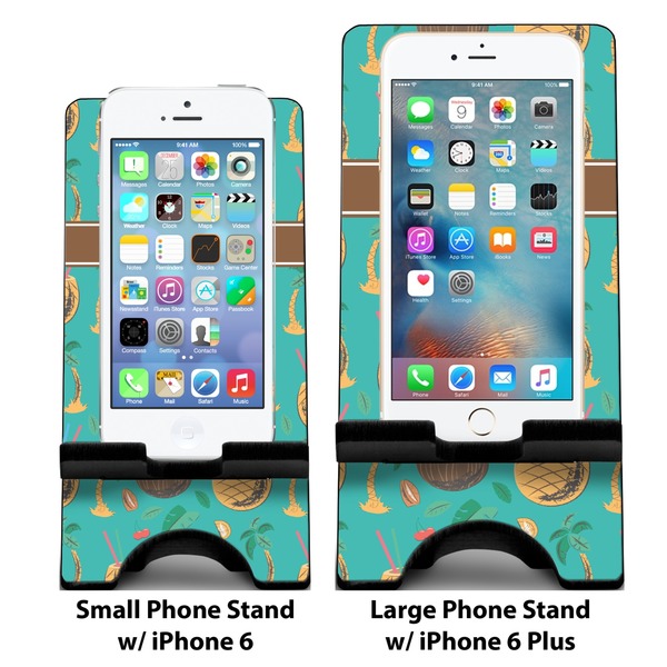 Coconut Drinks Compare Phone Stand Sizes - with iPhones